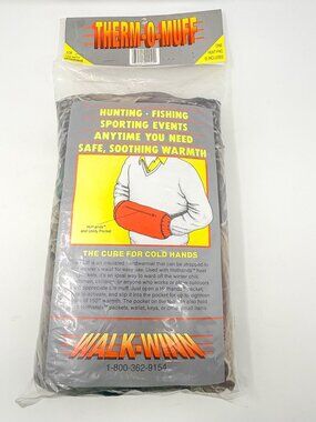 Therm-O-Muff Camo Hand Warmer Utility Pocket + HotHands Hunting Fishing NEW